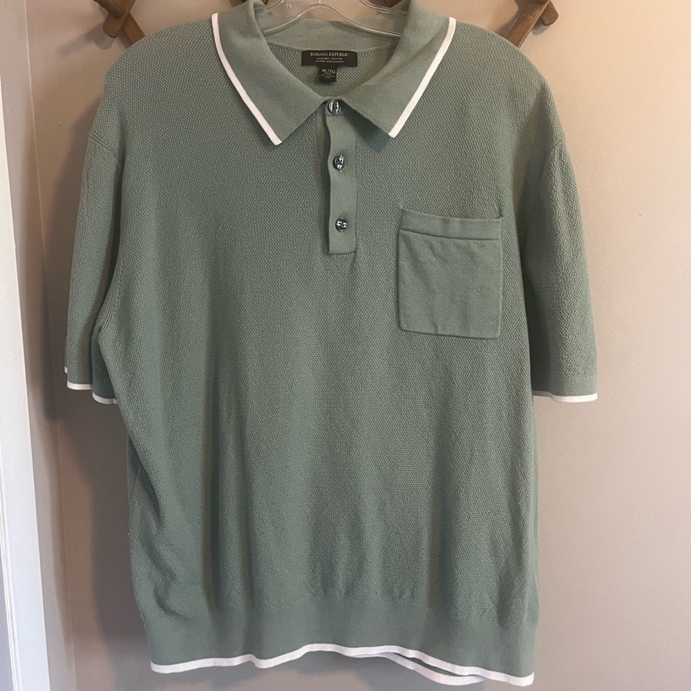 Banana  Republic Jax water polo Shirt size XL organic cotton